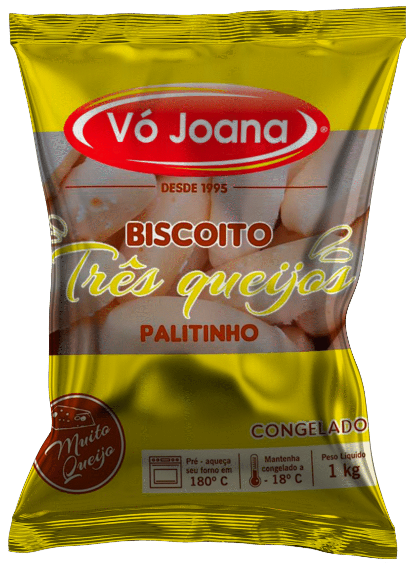 Biscoito de Queijo Vó Joana – Palitinho Três Queijos